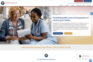 Home Care Website Design for Star Multi Care Services, serving NY, FL, and Ohio.
